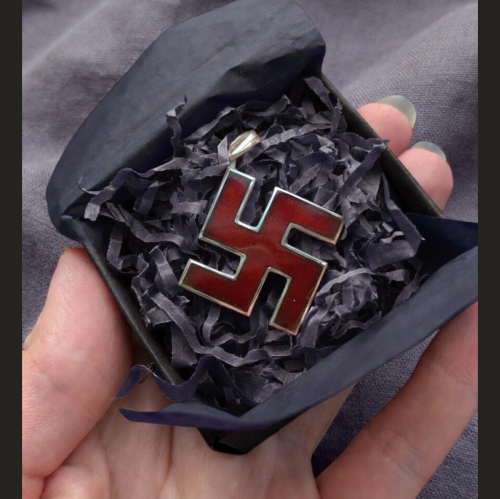 Red Fire Cross Pendant