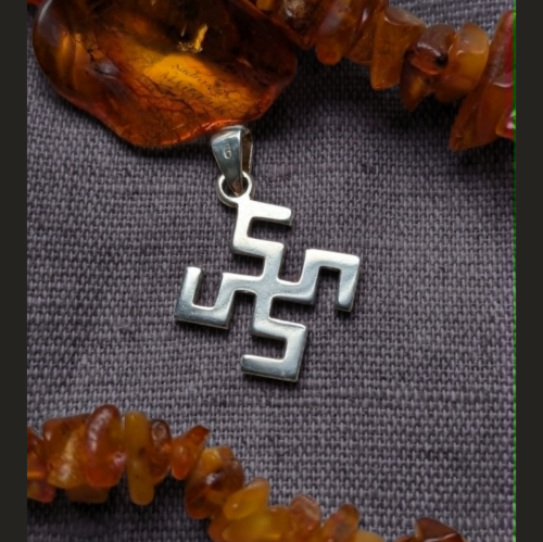 Silver Angular Fire Cross