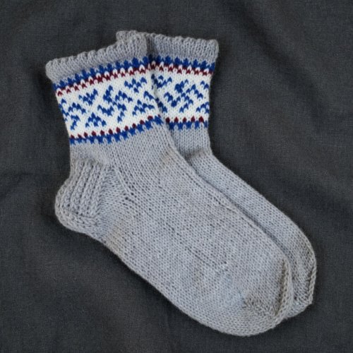 Traditional Rotating Fire Cross Wool Socks