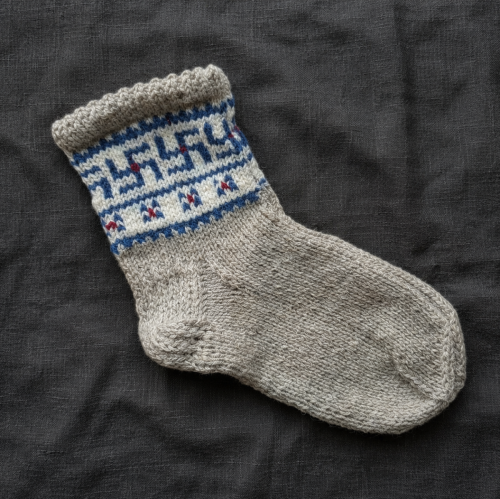 Traditional Fire Cross Wool Socks