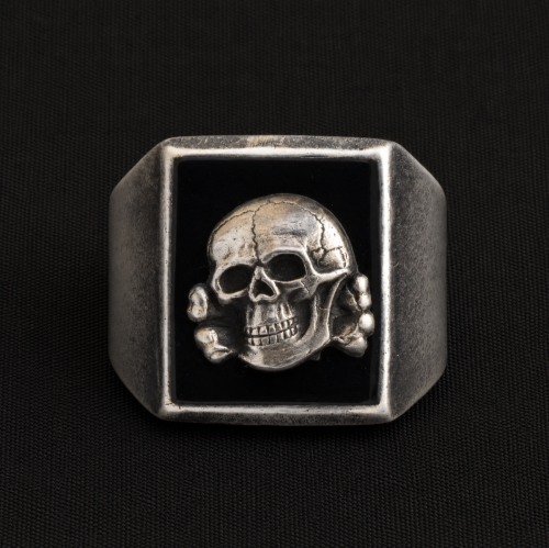 Totenkopf Ring - Real Black Hot Enamel