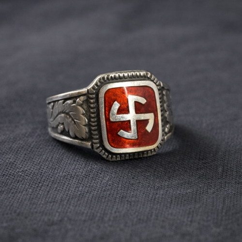 Red Fire Cross Ring