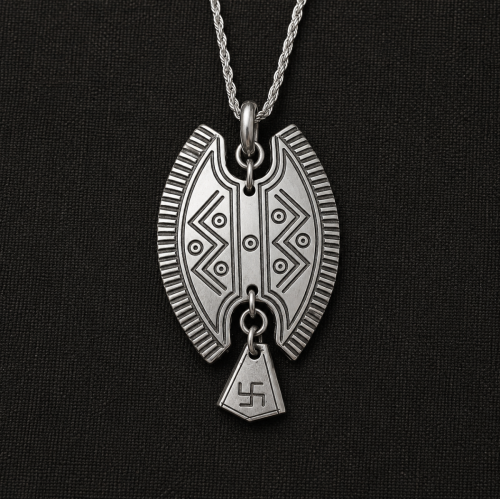 Shield & Fire Cross Pendant