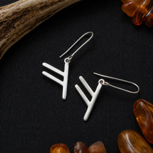 Fehu Rune Earrings