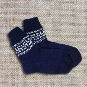 Dark Fire Cross Woolen Socks